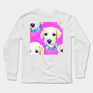 Terriers on hot pink Long Sleeve T-Shirt